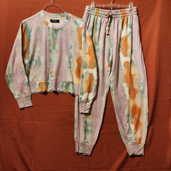 Sz Medium Soft Serve Swirl Lounge Set - Cravings by Chrissy Teigen Purple Green - Picture 2 of 11